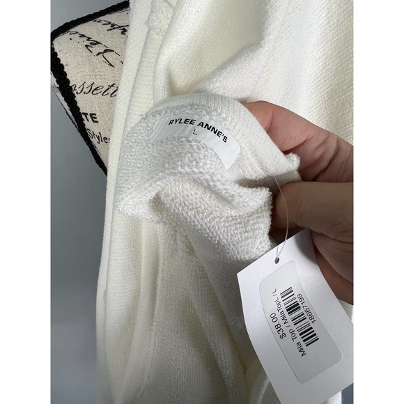 NWT semi sheer white long sleeve shirt - Picture 3 of 9